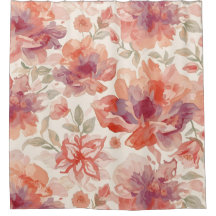 Flores de Pastel de Aquarelas Laranja Claro