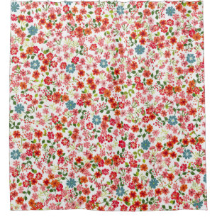 Cortina Para Box Flores de pequena escala, estilo calico, moto sem