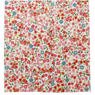 Cortina Para Box Flores de pequena escala, estilo calico, moto sem