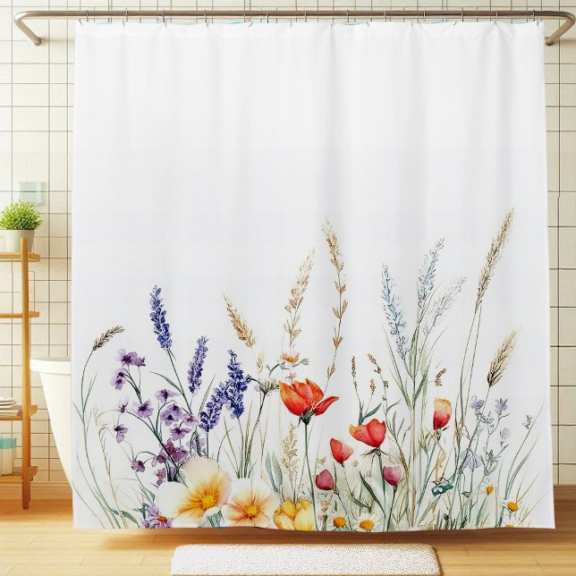 Cortina Para Box Flores de Prado e Lavanda (Criador carregado)