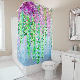 Cortina Para Box Flores de Travamento