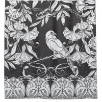 Flores Decorativas Bird Nouveau Poster