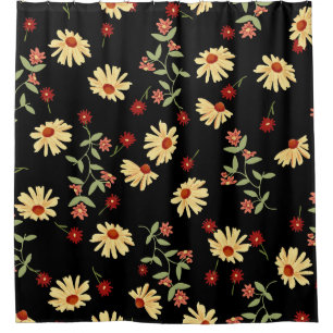 Cortina Para Box Flores do outono: Harmonia Vermelho-Laranja.