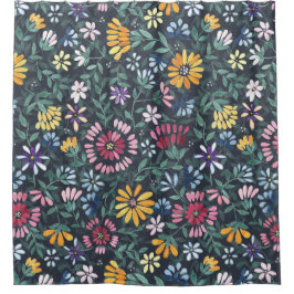 Cortina Para Box Flores e Vinhas Escovoras - Pavimento da Floresta