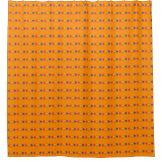Cortina Para Box Flores em Laranja