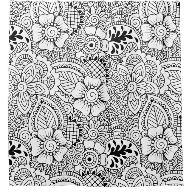 Cortina Para Box Flores inspiradas (Frente)