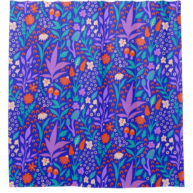 Cortina Para Box Flores selvagens vibrantes (Frente)