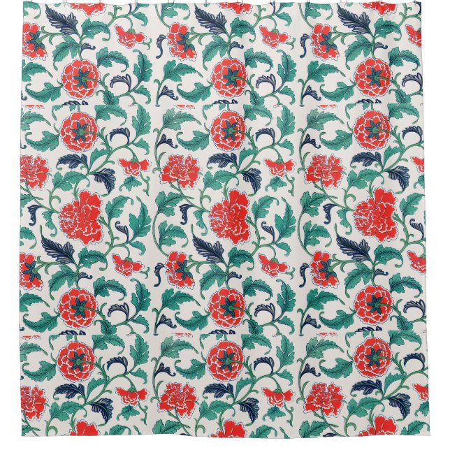 Cortina Para Box Flores vermelhas (Frente)