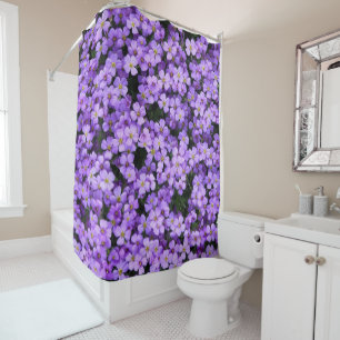 Cortina Para Box Flores Violetas