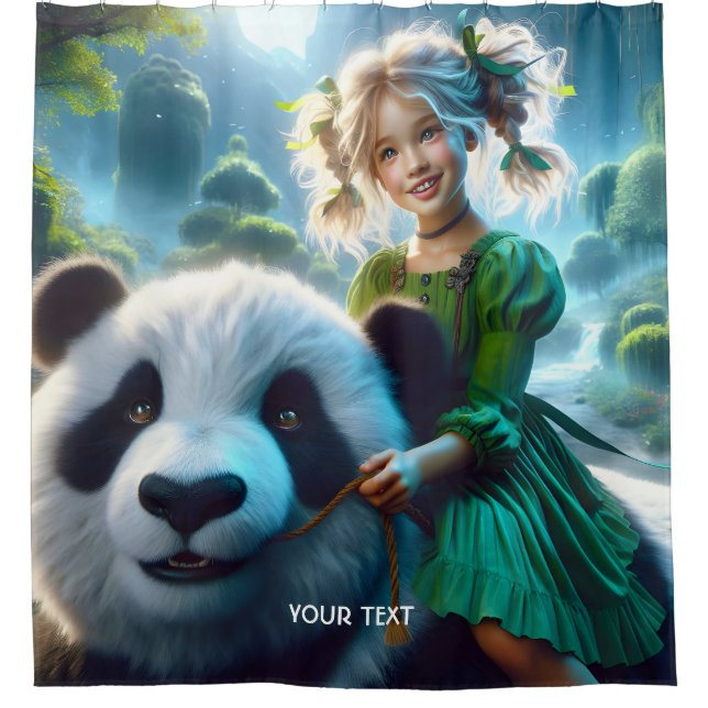 Cortina Para Box Floresta de Panda Bonita Fantasy (Frente)