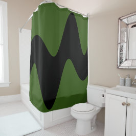 Cortina Para Box Floresta Negra Moderna Verde