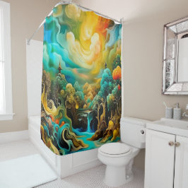 Cortina Para Box Floresta Surreal