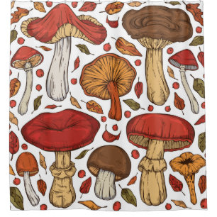 Cortina Para Box Florestas Comestíveis: Coleção Selvagem Vintage.