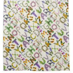 Cortina Para Box Flower Alphabet Kids Boho Arte Educacional Floral