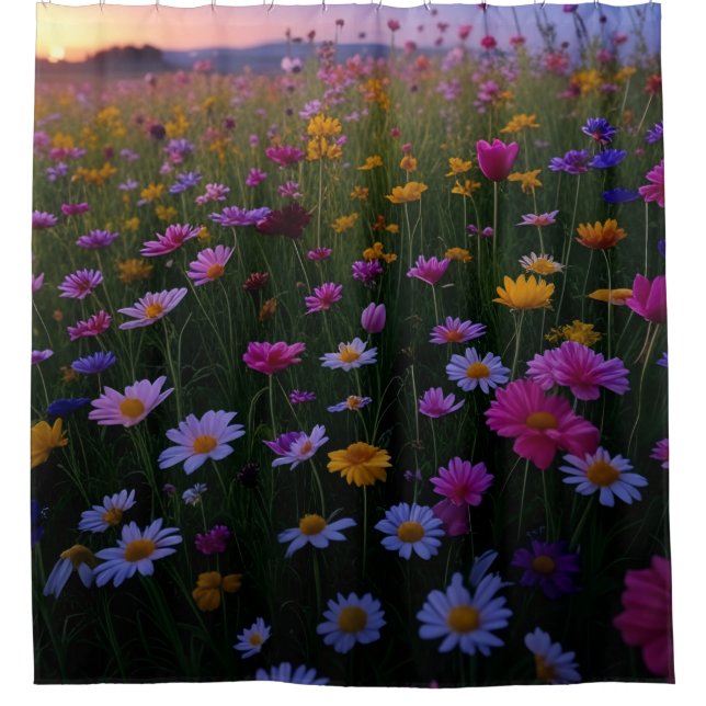 Cortina Para Box Flowers Shower Curtain (Frente)