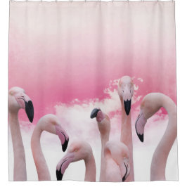 Cortina Para Box Flurry de Flamingos Rosa