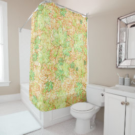 Cortina Para Box Folha de abstrato acer no chão arranhado, em bege