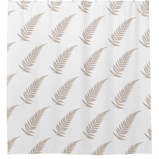 Cortina Para Box Folha de Fern Botânica Pressionada - Misturar e Co (Frente)