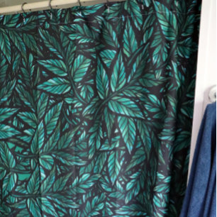 Cortina Para Box Folha Verde