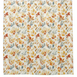 Cortina Para Box Folhas de Outono de Aquarela - Natureza De Queda