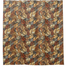 Cortina Para Box Folhas de Vidro Estampadas Elegantes - Outono Russ