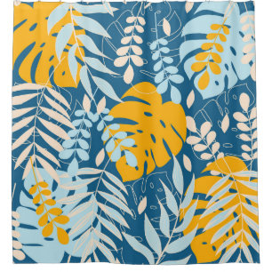 Cortina Para Box Folhas Tropicais: Selva Abstrato