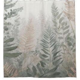 Cortina Para Box Forest Ferns Pastel Shower Curtain