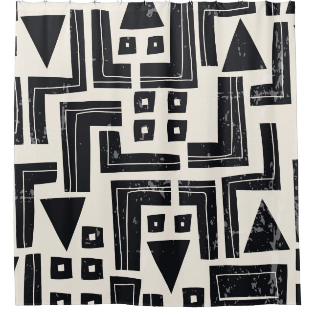 Cortina Para Box Formas de abstrato de Aquarela (Frente)