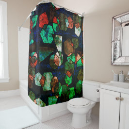 Cortina Para Box Formas geométr icas irregulares e textura deformad