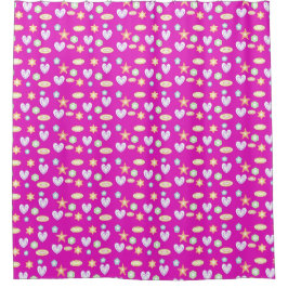 Cortina Para Box Formas Magenta