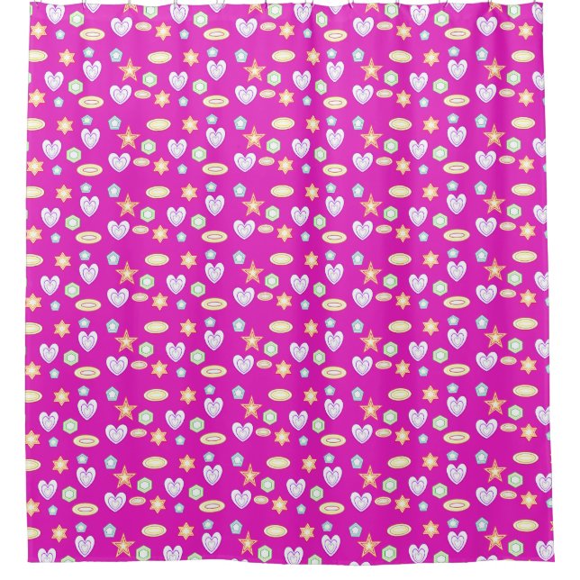 Cortina Para Box Formas Magenta (Frente)