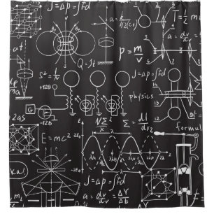 Cortina Para Box Fórmulas Científicas: Padrão de Cálculos do Quadro