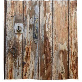 Cortina Para Box Foto aproximada do conselho de madeira marrom