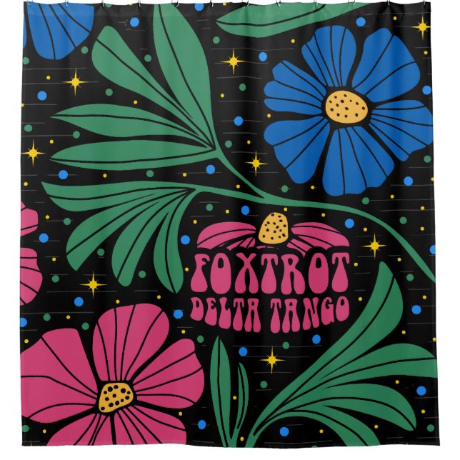 Cortina Para Box Foxtrot Delta Tango Flower Boho (Frente)