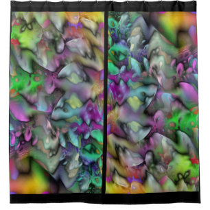 Cortina Para Box Fractal de Apofílise abstrato III + suas ideias