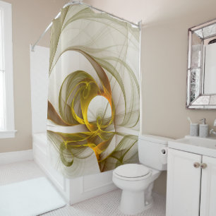 Cortina Para Box Fractal de cores metálicas do Precioso moderno