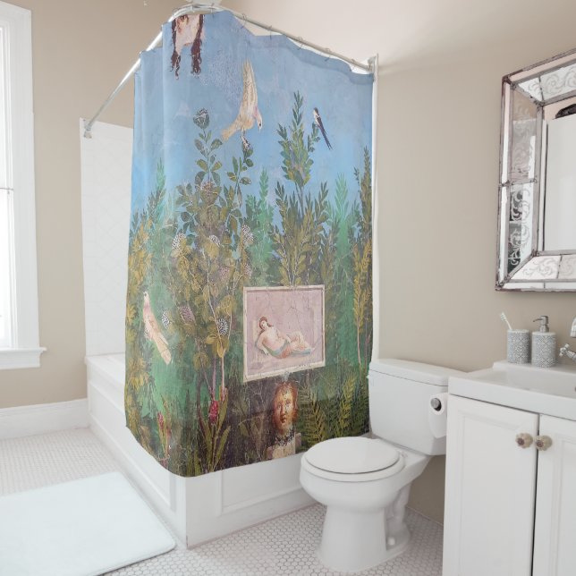 Cortina Para Box Fresco de uma Cena de Jardim, Pompeia (In Situ)