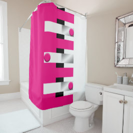 Cortina Para Box Fuchsia Pulse Elétrica: Geométrica Negrito