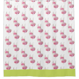 Cortina Para Box Fuchsias exóticas em uma cortina de Chá