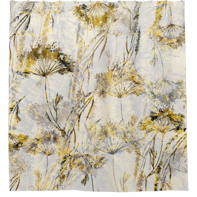 Cortina Para Box fundo aquarela abstrato: dandelion, juniper (Frente)
