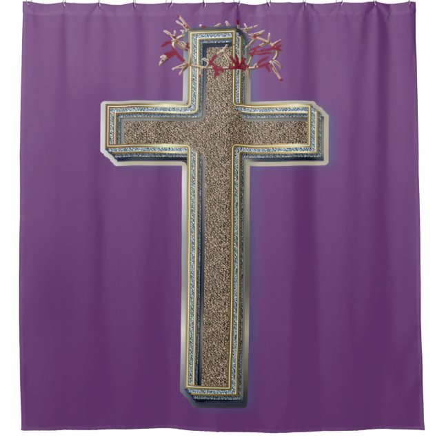 Cortina Para Box Fundo da Cortina de chá Roxo (Frente)