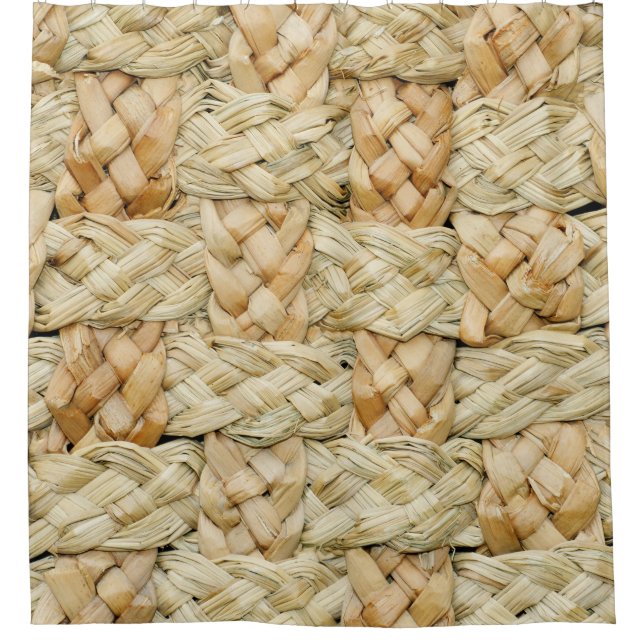 Cortina Para Box Fundo de Textura de Palha Natural (Frente)