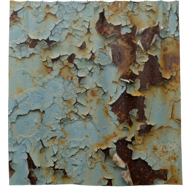 Cortina Para Box Fundo metálico enferrujado, antigo e corroído. (Frente)