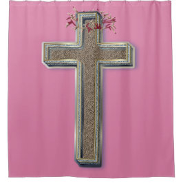 Cortina Para Box Fundo Rosa da Cortina do chá