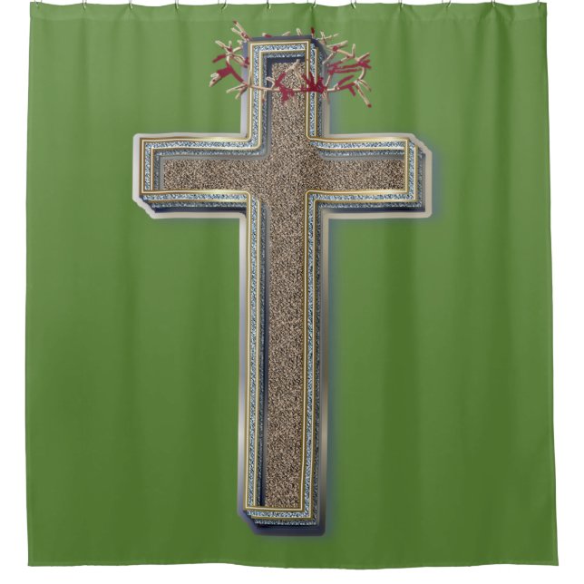 Cortina Para Box Fundo Verde da Cortina do chá (Frente)