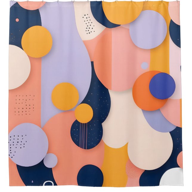 Cortina Para Box Fusão da Esfera de Cores (Frente)