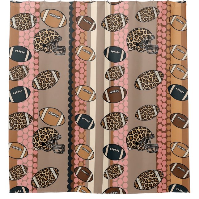 Cortina Para Box Fútbol Coquette Arco Leopard Patrón (3) (Frente)
