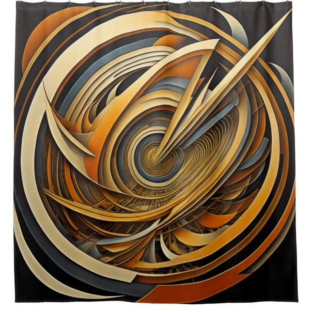 Cortina Para Box Futuro Moderno do Design Abstrato (Frente)