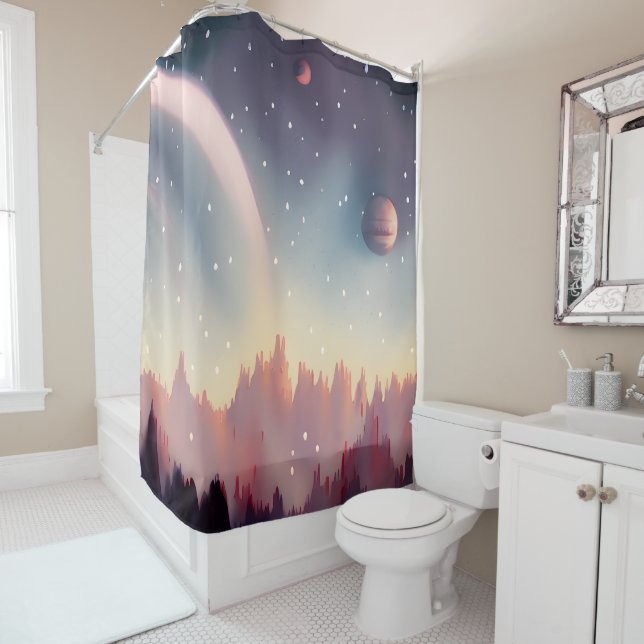 Cortina Para Box Galáxia, Universo, Estrelas, Espaço Exterior (In Situ)