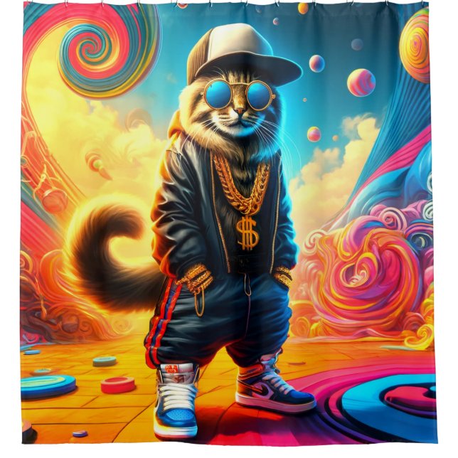 Cortina Para Box Gangster Cat (Frente)